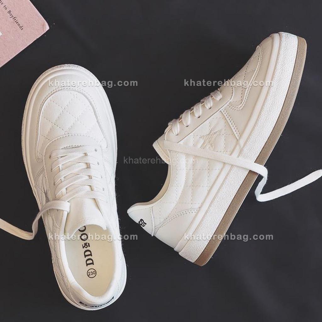 18864 کفش DD&OO دوخت لوزی کد سفید (18864) - تصویر 3