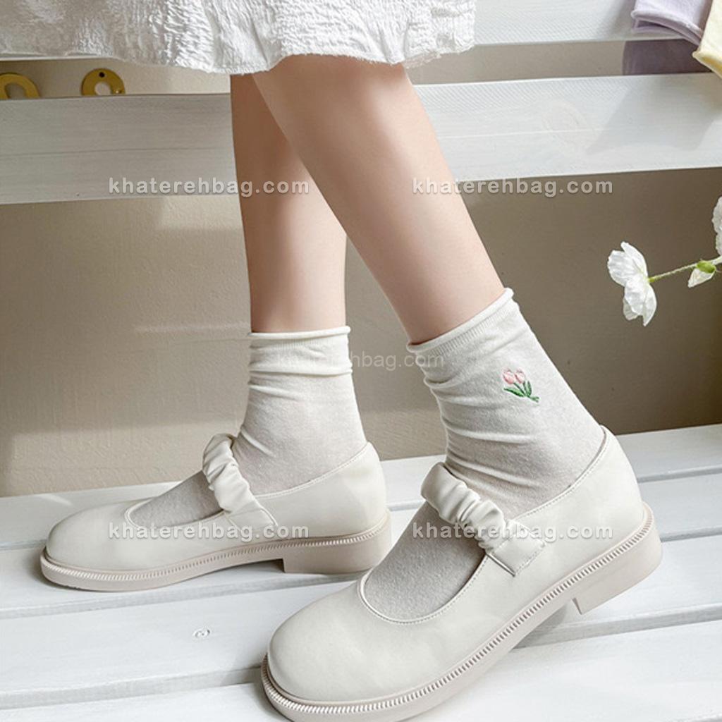 21009............................... جوراب ساق دار گلدوزی لاله - کد : 21009 - تصویر 5