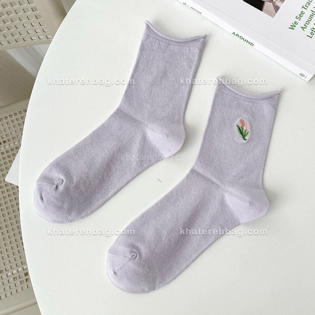 21009............... جوراب ساق دار گلدوزی لاله - کد : 21009 - تصویر 12