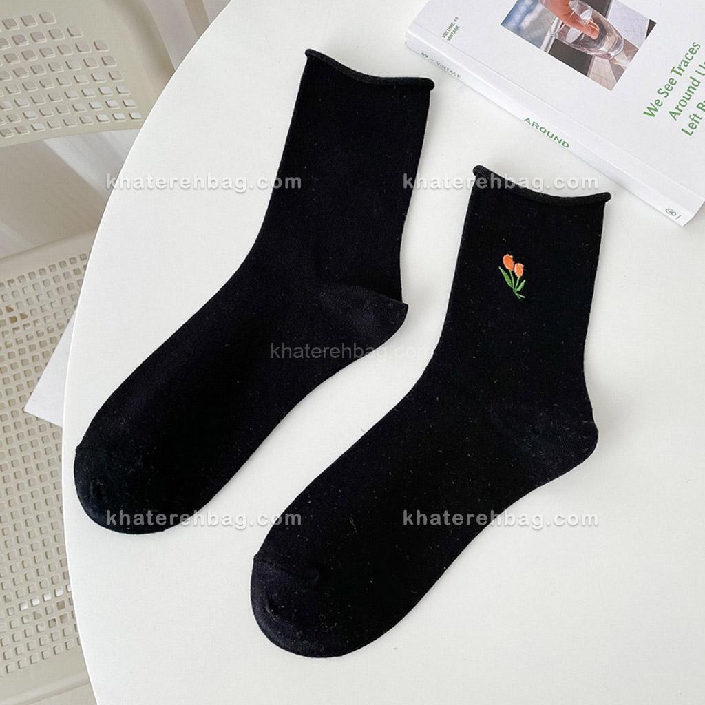 21009............ جوراب ساق دار گلدوزی لاله - کد : 21009 - تصویر 13