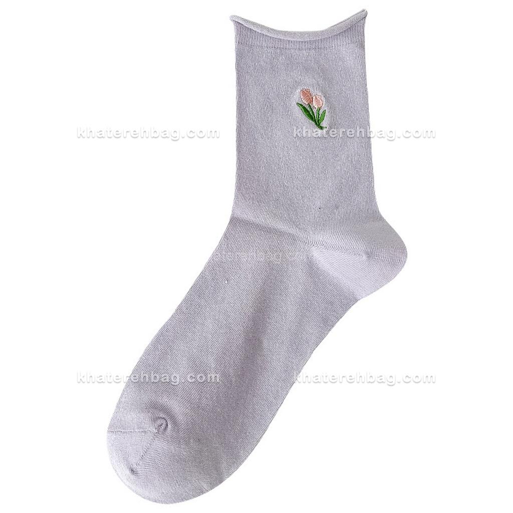 21009...... جوراب ساق دار گلدوزی لاله - کد : 21009 - تصویر 16