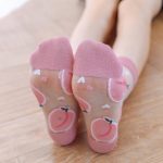 جوراب ساق دار شیشه ای طرح میوه - کد : 20873 - تصویر 2