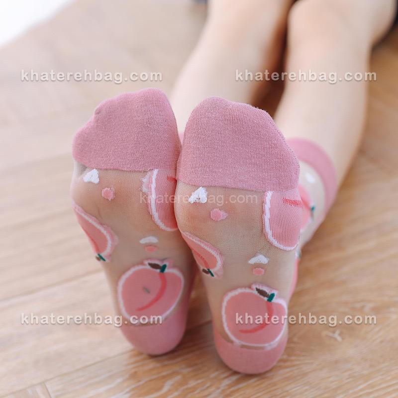 IMG_6951 جوراب ساق دار شیشه ای طرح میوه - کد : 20873 - تصویر 2