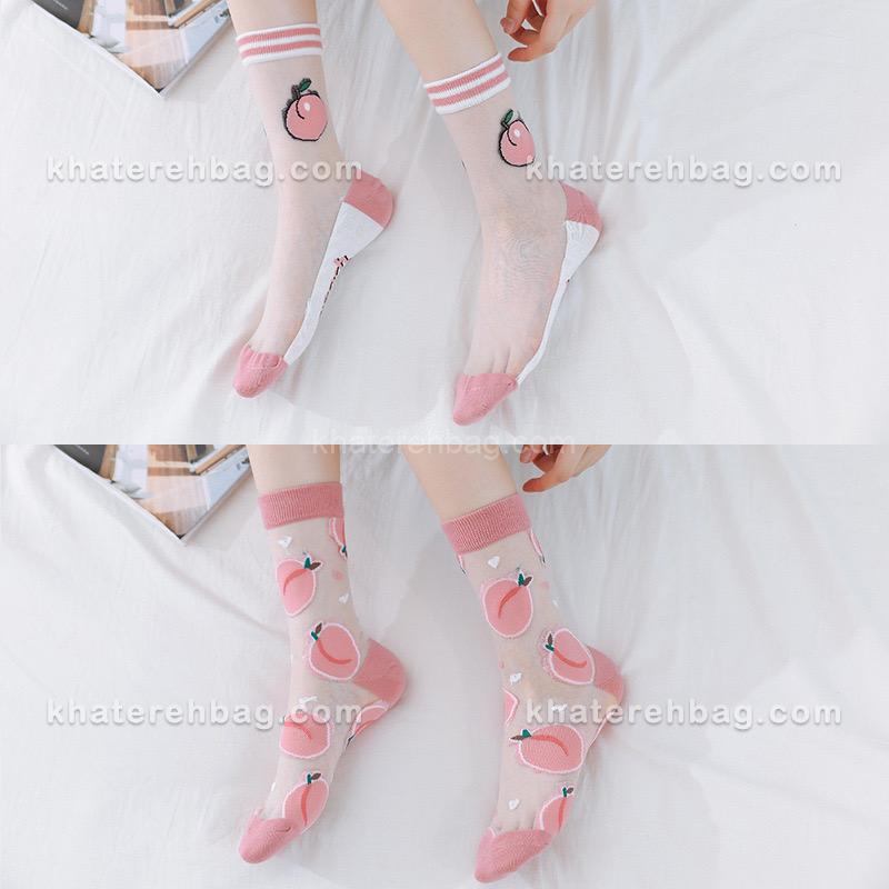 IMG_6957 جوراب ساق دار شیشه ای طرح میوه - کد : 20873 - تصویر 1