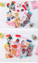 جوراب ساق دار شیشه ای طرح میوه - کد : 20872 - تصویر 2