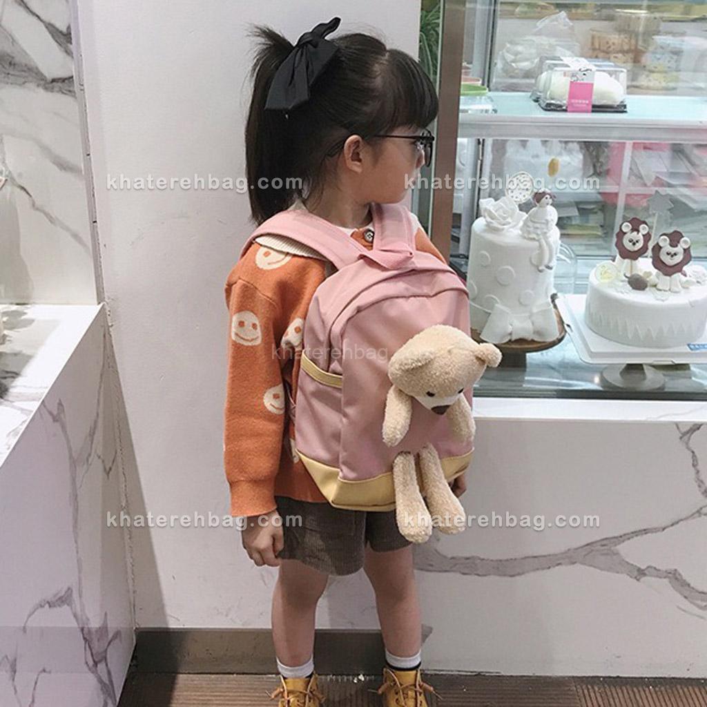 18816............................................. کوله مهدکودکی جلو عروسک خرسی - کد : 18816 - تصویر 2