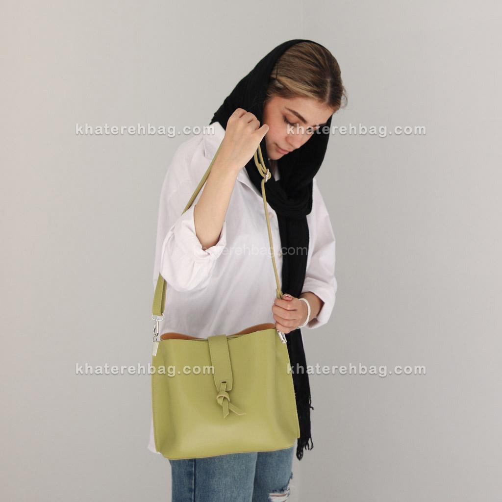 155 (1) کیف زنانه زبانه گره - کد : (23252) - تصویر 7