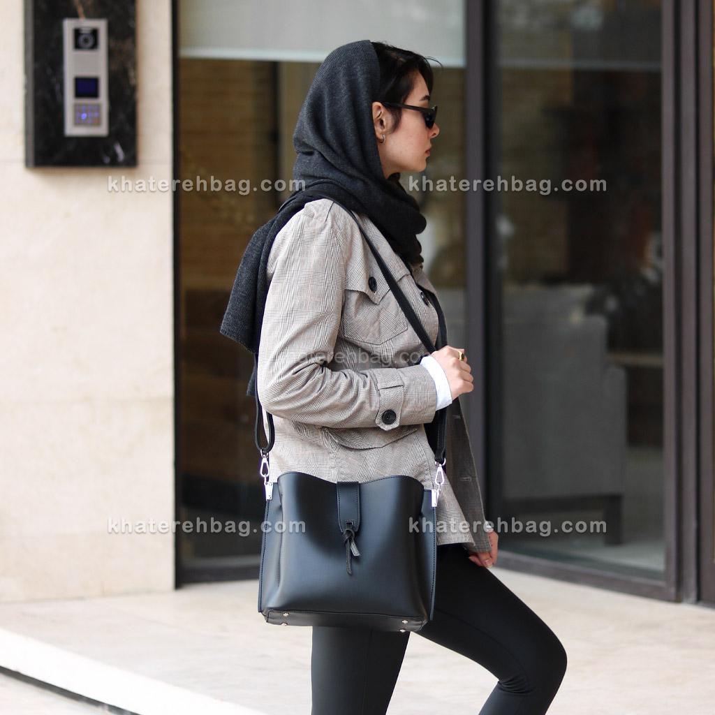 23252........... کیف زنانه زبانه گره - کد : (23252) - تصویر 2