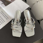 صندل پاشنه دار ساده - کد (23487) - تصویر 4