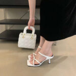 صندل ساده پاشنه دار - کد : (25586) - تصویر 7