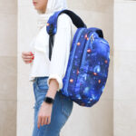 کوله پشتی دو دسته زیپ چاک دار کهکشان - کد : (26014)