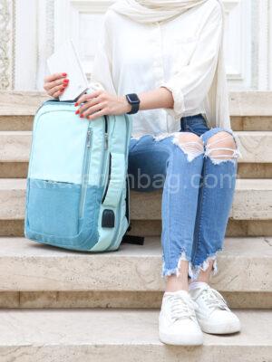 کوله پشتی دو دسته زیپ چاک دار - کد : (26240)