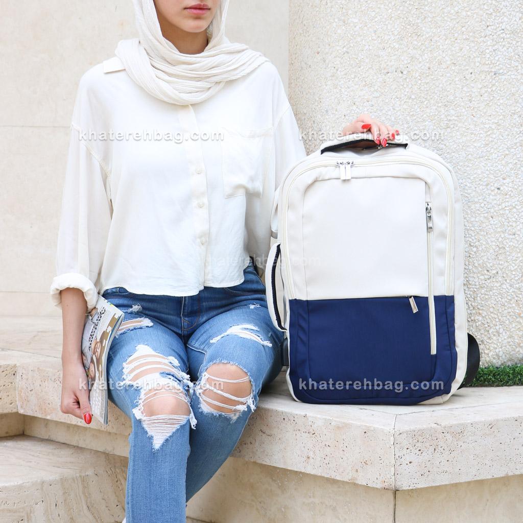 26245 (2) کوله پشتی دو دسته زیپ چاک دار - کد : (26241) - تصویر 1