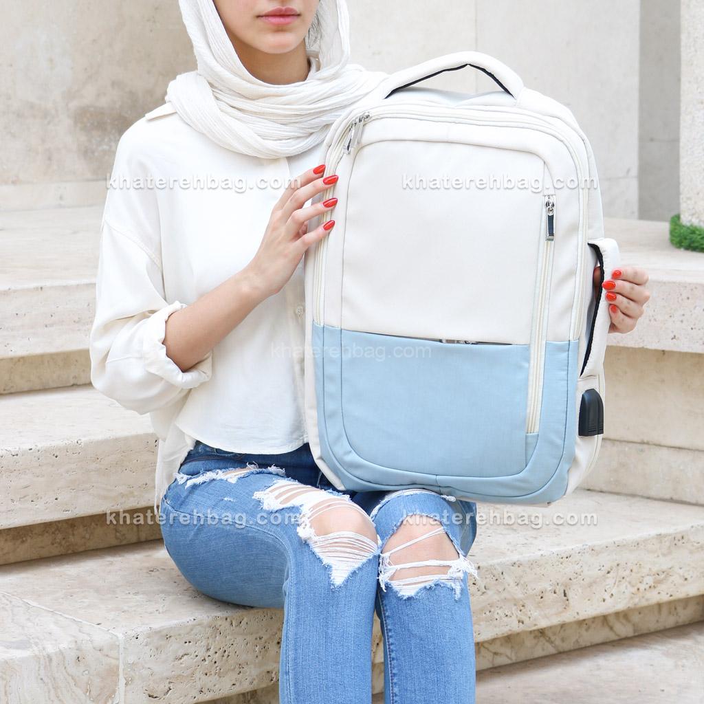 26245 (4) کوله پشتی دو دسته زیپ چاک دار - کد : (26241) - تصویر 5