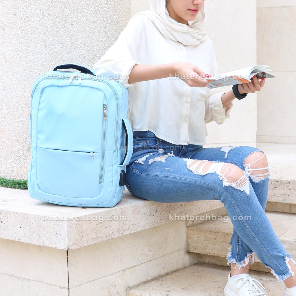 Untitled-195 کوله پشتی دو دسته زیپ چاک دار - کد : (26144) - تصویر 10