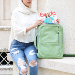 کوله پشتی دو دسته زیپ چاک دار - کد : (26144) - تصویر 5