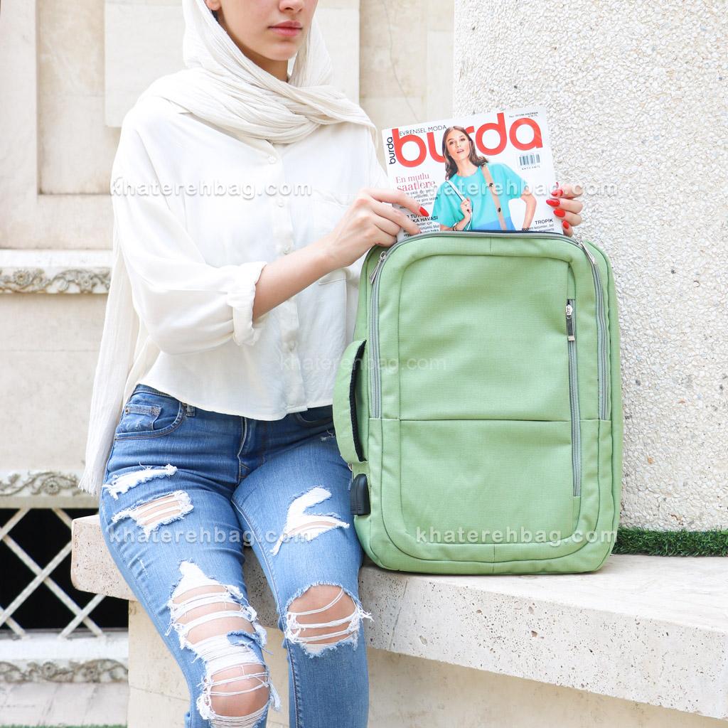 Untitled-202 کوله پشتی دو دسته زیپ چاک دار - کد : (26144) - تصویر 5