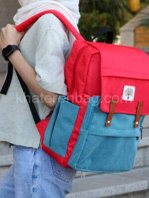 کوله پشتی مارک درخت مخمل کبریتی - کد : (27097)