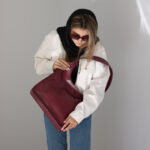 کیف بند پهن گاندوزی شسته - کد : (16676)